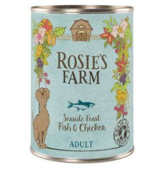 24x400g Rosie's Farm Adult nedves kutyatáp- Hal & csirke - Kisállat kiegészítők webáruház - állateledelek