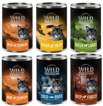 24x400g Wild Freedom Adult I. vegyes csomag nedves macskatáp - Kisállat kiegészítők webáruház - állateledelek