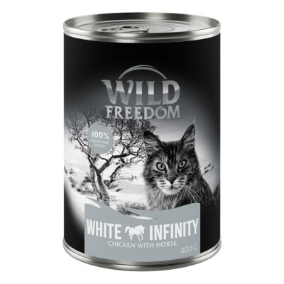 24x400g Wild Freedom Adult nedves macskatáp-White Infinity - ló & csirke - Kisállat kiegészítők webáruház - állateledelek
