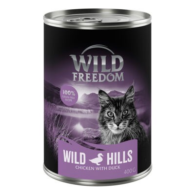 24x400g Wild Freedom Adult nedves macskatáp- Wild Hills - kacsa & csirke - Kisállat kiegészítők webáruház - állateledelek