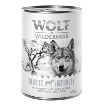 24x400g Wolf of Wilderness nedves kutyatáp-White Infinity ló - Kisállat kiegészítők webáruház - állateledelek