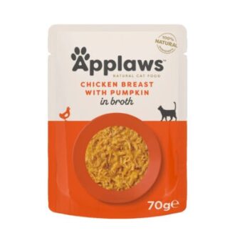24x70g Applaws csirke & tök húslében nedves macskatáp - Kisállat kiegészítők webáruház - állateledelek