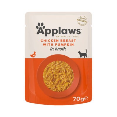 24x70g Applaws csirke & tök húslében nedves macskatáp - Kisállat kiegészítők webáruház - állateledelek
