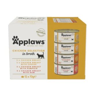 24x70g Applaws tengeri csirkeválogatás nedves macskatáp - Kisállat kiegészítők webáruház - állateledelek