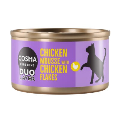 24x70g Cosma Duo Layer csirkepástétom csirkedarabkákkal nedves macskatáp - Kisállat kiegészítők webáruház - állateledelek