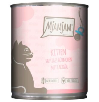 6x800g MjAMjAM Kitten - Finom borjú lazacolajjal nedves macskatáp - Kisállat kiegészítők webáruház - állateledelek