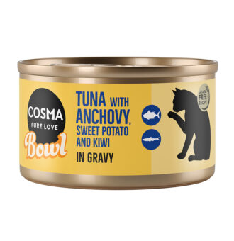 24x80g Cosma Bowl tonhal & szardella nedves macskatáp - Kisállat kiegészítők webáruház - állateledelek
