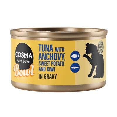 24x80g Cosma Bowl tonhal & szardella nedves macskatáp - Kisállat kiegészítők webáruház - állateledelek