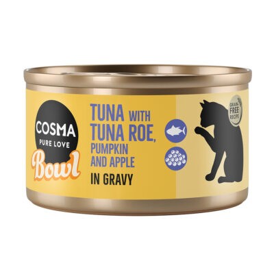 24x80g Cosma Bowl tonhal & tonhalikra nedves macskatáp - Kisállat kiegészítők webáruház - állateledelek