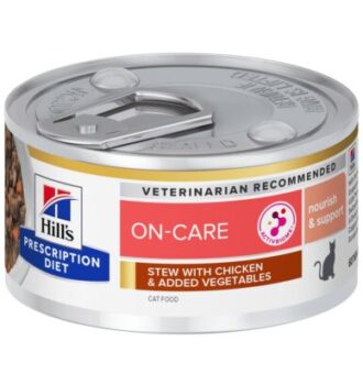 48x82g Hill's Prescription Diet On-Care nedves macskatáp csirke - Kisállat kiegészítők webáruház - állateledelek