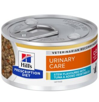 48x82g Hill's Prescription Diet c/d Multicare Stress Ragout tonhal és zöldség nedves macskatáp - Kisállat kiegészítők webáruház - állateledelek