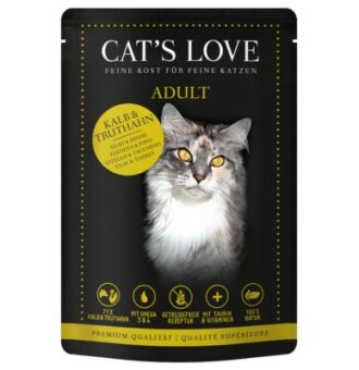 24x85g Cat's Love Borjú & pulyka nedves macskatáp - Kisállat kiegészítők webáruház - állateledelek
