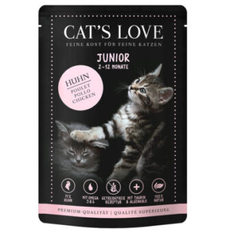 24x85g Cat's Love Junior csirke nedves macskatáp - Kisállat kiegészítők webáruház - állateledelek