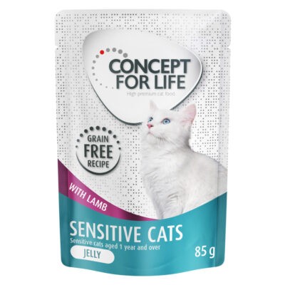 48x85g Concept for Life Sensitive Cats bárány gabonamentes nedves macskatáp aszpikban - Kisállat kiegészítők webáruház - állateledelek