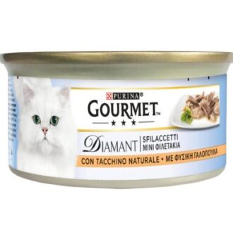 48x85g Gourmet Diamant Filé természetes pulykahússal nedves macskatáp - Kisállat kiegészítők webáruház - állateledelek