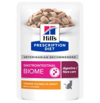 24x85g Hill's Prescription Diet Gastrointestinal Biome csirke nedves macskatáp - Kisállat kiegészítők webáruház - állateledelek