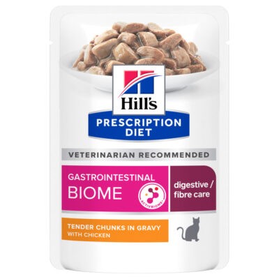 24x85g Hill's Prescription Diet Gastrointestinal Biome csirke nedves macskatáp - Kisállat kiegészítők webáruház - állateledelek