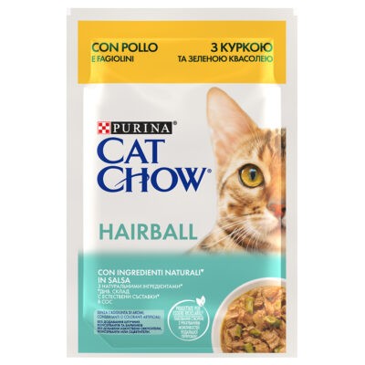 26x85g PURINA Cat Chow Hairball csirke & zöldbab aszpikos nedves macskatáp - Kisállat kiegészítők webáruház - állateledelek