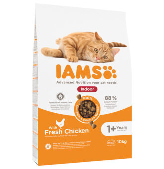 2x10kg Iams for Vitality száraz macskatáp- Adult Indoor csirke - Kisállat kiegészítők webáruház - állateledelek