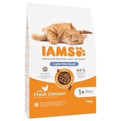 2x10kg IAMS for Vitality Cat Adult Sterilised csirke száraz macskatáp - Kisállat kiegészítők webáruház - állateledelek