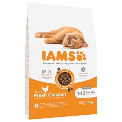 2x10kg Iams for Vitality száraz macskatáp- Kitten & Junior csirke - Kisállat kiegészítők webáruház - állateledelek