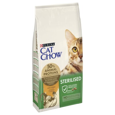 10kg PURINA Cat Chow Sterilised pulyka száraz macskatáp 13+2kg ingyen akcióban - Kisállat kiegészítők webáruház - állateledelek