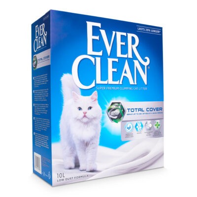 2x10l Ever Clean® Total Cover csomósodó macskaalom parfümmentes - Kisállat kiegészítők webáruház - állateledelek