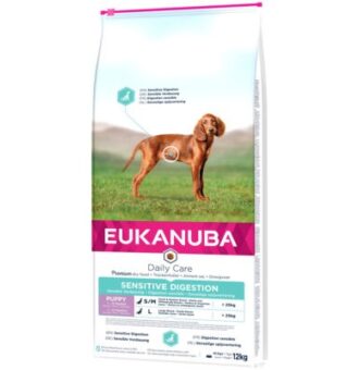 12kg Eukanuba Puppy Sensitive Digestion csirke és pulyka száraz kutyatáp - Kisállat kiegészítők webáruház - állateledelek