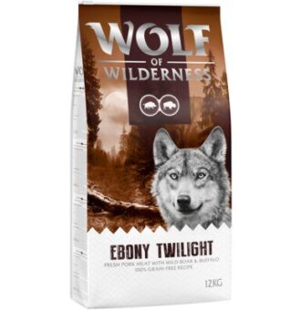 12kg Wolf of Wilderness "Ebony Twilight" Vaddisznó & bölény - gabonamentes száraz kutyatáp - Kisállat kiegészítők webáruház - állateledelek