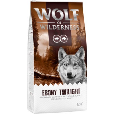 12kg Wolf of Wilderness "Ebony Twilight" Vaddisznó & bölény - gabonamentes száraz kutyatáp - Kisállat kiegészítők webáruház - állateledelek