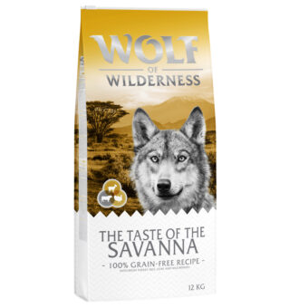 2x12kg Wolf of Wilderness "The Taste Of The Savanna" - marha & kecske száraz kutyatáp - Kisállat kiegészítők webáruház - állateledelek