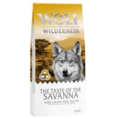 2x12kg Wolf of Wilderness "The Taste Of The Savanna" - marha & kecske száraz kutyatáp - Kisállat kiegészítők webáruház - állateledelek