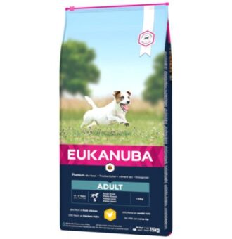 15kg Eukanuba Adult Small Breed csirke száraz kutyatáp - Kisállat kiegészítők webáruház - állateledelek