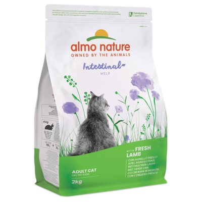 2x2kg Almo Nature Intestinal Help bárány száraz macskatáp - Kisállat kiegészítők webáruház - állateledelek