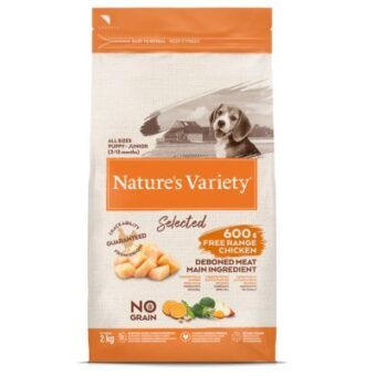2kg Nature's Variety Selected Junior csirke száraz kutyatáp - Kisállat kiegészítők webáruház - állateledelek