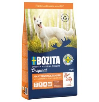 2x3kg Bozita Original Adult Sensitive bőr & szőrzet száraz kutyatáp - Kisállat kiegészítők webáruház - állateledelek
