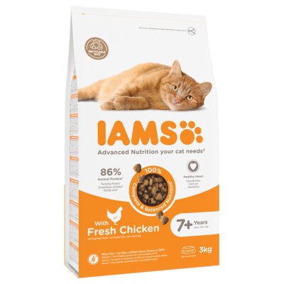 2x3kgIAMS Advanced Nutrition Senior Cat csirke száraz macskatáp - Kisállat kiegészítők webáruház - állateledelek