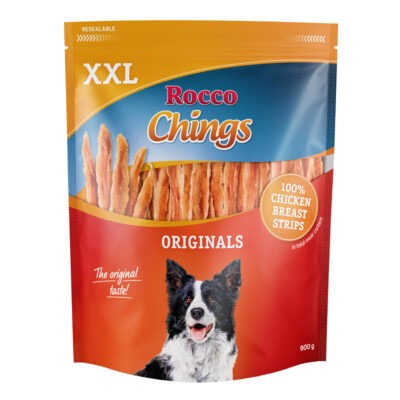 2x900g Rocco Chings csirkemell csíkok kutyasnack XXL csomagban - Kisállat kiegészítők webáruház - állateledelek
