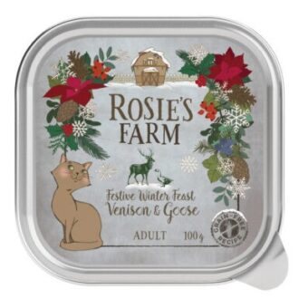 32x100g Rosie's Farm Adult téli kiadás: vad & liba nedves macskatáp - Kisállat kiegészítők webáruház - állateledelek