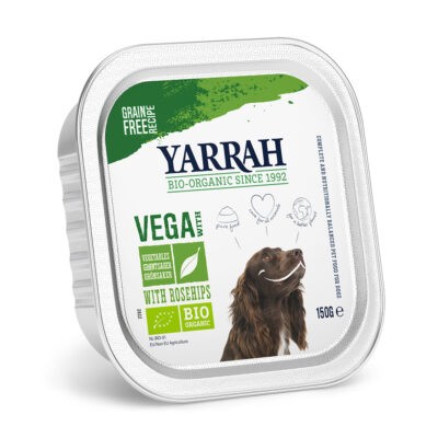 36x150g Yarrah Bio Vegetáriánus falatkák bio zöldséggel & bio csipkebogyóval nedves kutyatáp - Kisállat kiegészítők webáruház - állateledelek