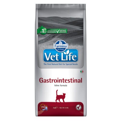 2kg Farmina Vet Life Cat Gastrointestinal száraz macskatáp - Kisállat kiegészítők webáruház - állateledelek