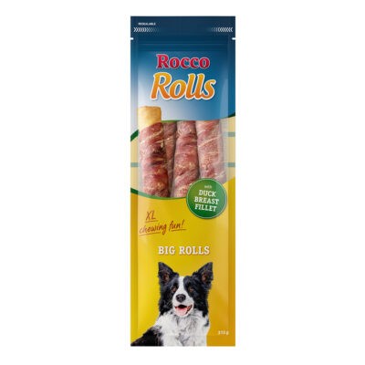 3x315g Rocco Big Rolls Kacsamellfilével  jutalomfalat kutyáknak - Kisállat kiegészítők webáruház - állateledelek