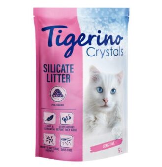 3x5l Tigerino Crystals Fun Pink tarka macskaalom - Kisállat kiegészítők webáruház - állateledelek