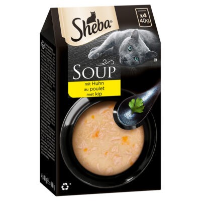 80x40g Sheba Classic Soup csirke nedves macskatáp - Kisállat kiegészítők webáruház - állateledelek