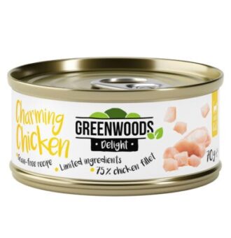 48x70g Greenwoods Delight csirkefilé nedves macskaeledel - Kisállat kiegészítők webáruház - állateledelek