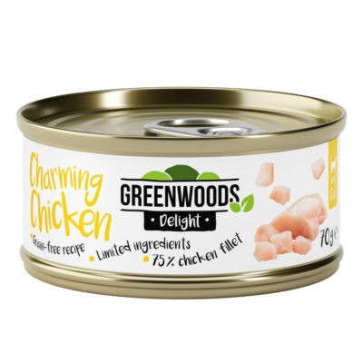 48x70g Greenwoods Delight csirkefilé nedves macskaeledel - Kisállat kiegészítők webáruház - állateledelek