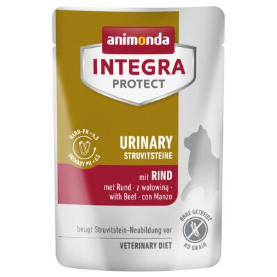 48x85g Animonda Integra Protect Adult Urinary marha nedves macskatáp - Kisállat kiegészítők webáruház - állateledelek