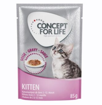24x85g Concept for Life Kitten szószban nedves macskatáp - Kisállat kiegészítők webáruház - állateledelek