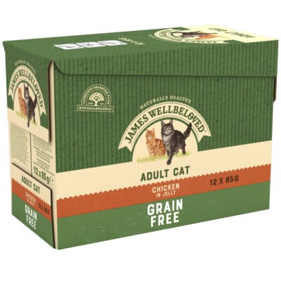 96x85g James Wellbeloved Adult Cat Grain Free csirke nedves macskatáp - Kisállat kiegészítők webáruház - állateledelek