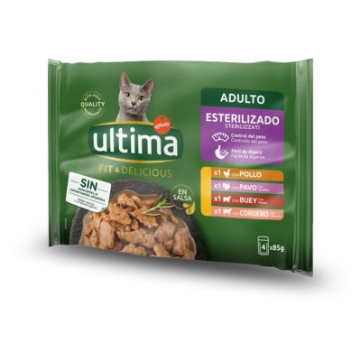 96x85g Ultima Cat Sterilized Hús-változatok nedves macskatáp 20% kedvezménnyel! - Kisállat kiegészítők webáruház - állateledelek